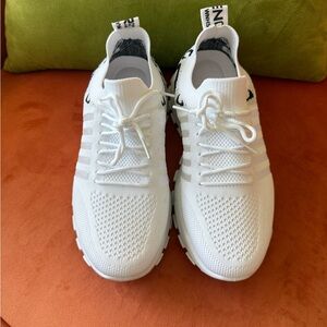 White Knit Sneakers